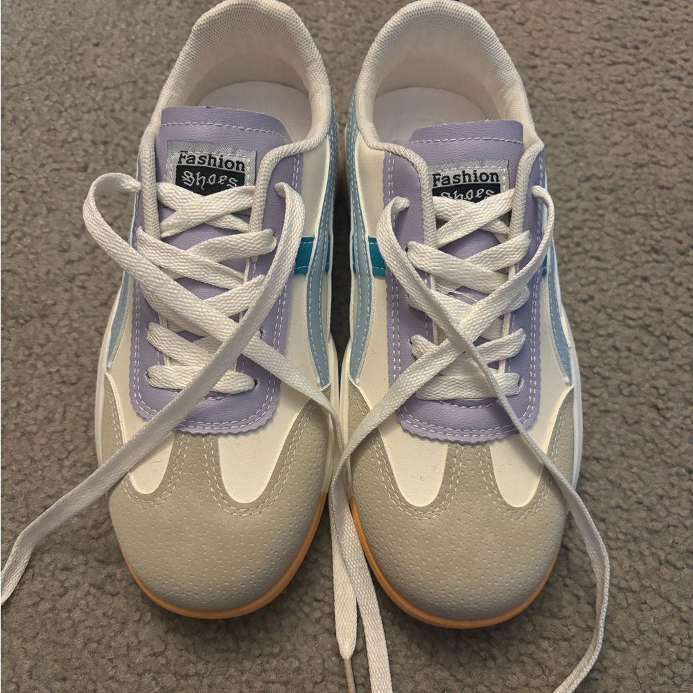 Kids Sneakers - White and Purple